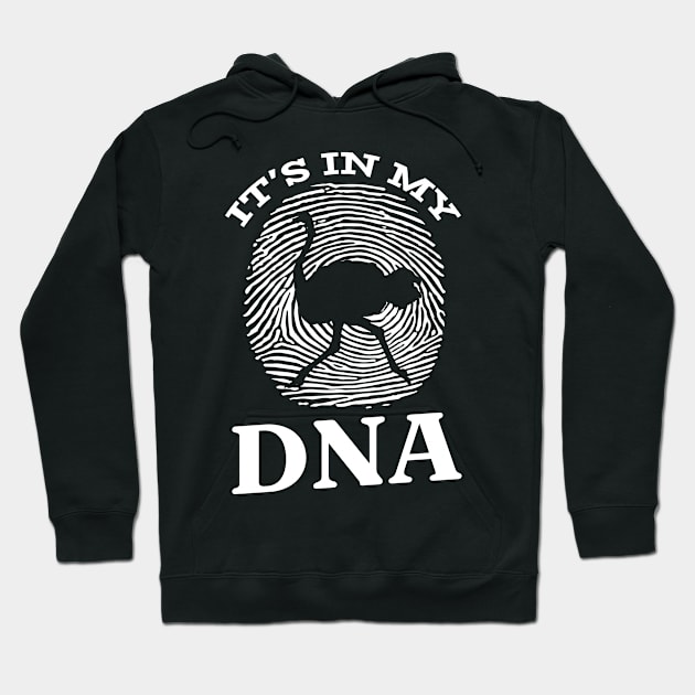 Ostrich It`s In My DNA Fingerprint Ostrich Hoodie by Shirtjaeger